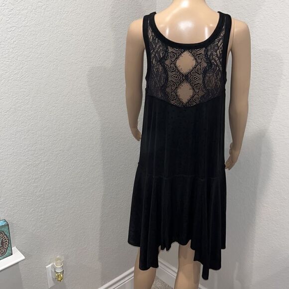 NWOT-Free People black asymmetrical little black dress. - Picture 3 of 8